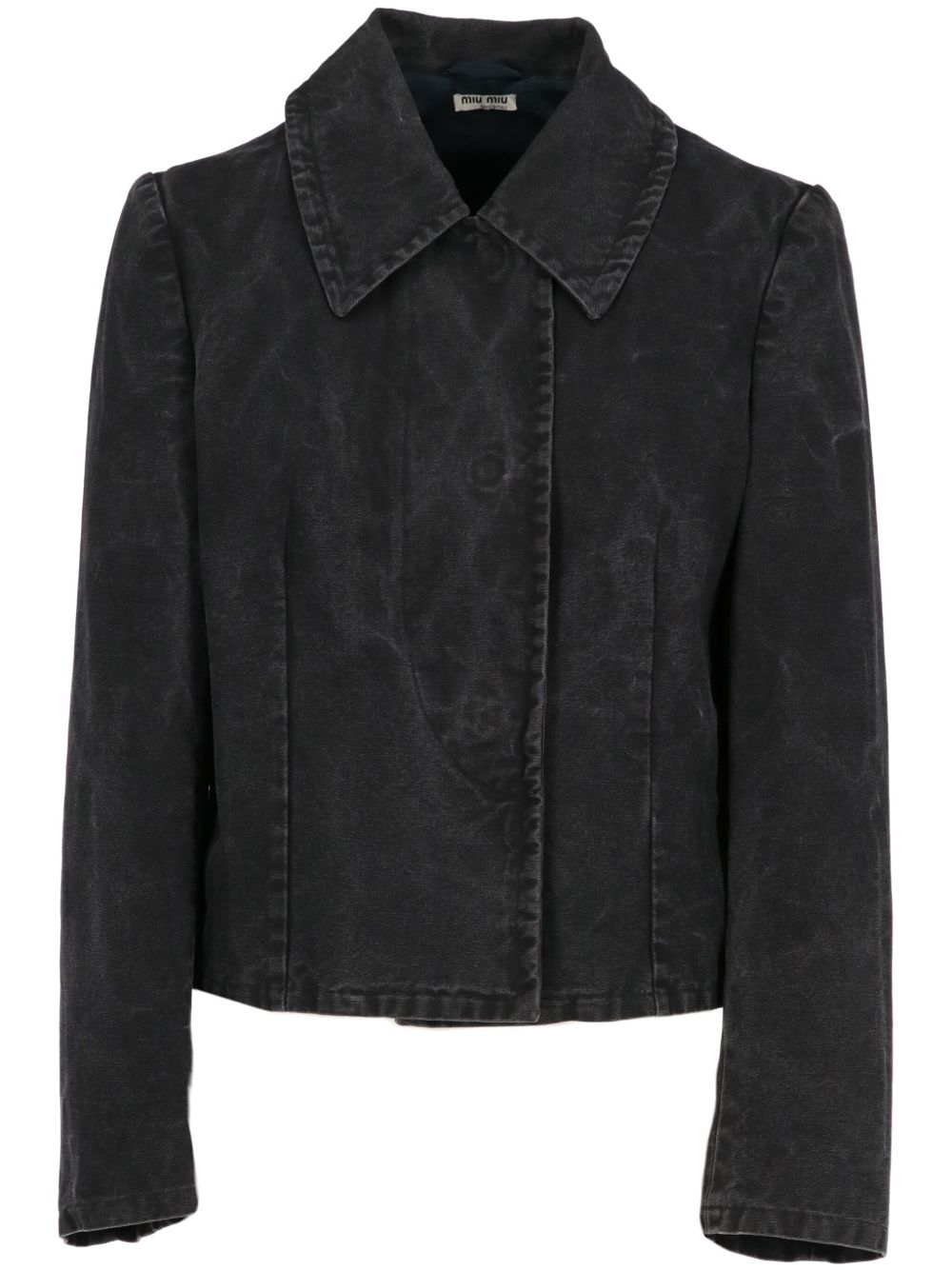 Miu Miu Pre-Owned 牛仔夹克（2000年代典藏款） - 褐色