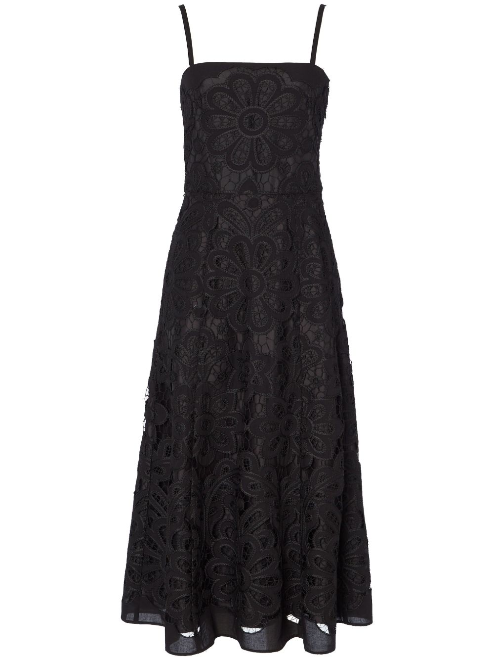 Temperley London Guinevere 中长连衣裙 - 黑色
