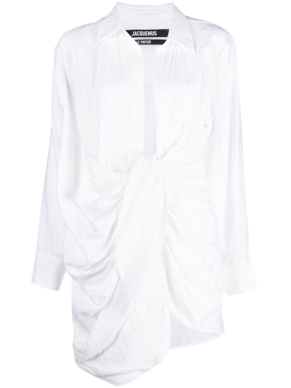 Jacquemus La Robe Bahia 垂坠迷你连衣裙 - 白色