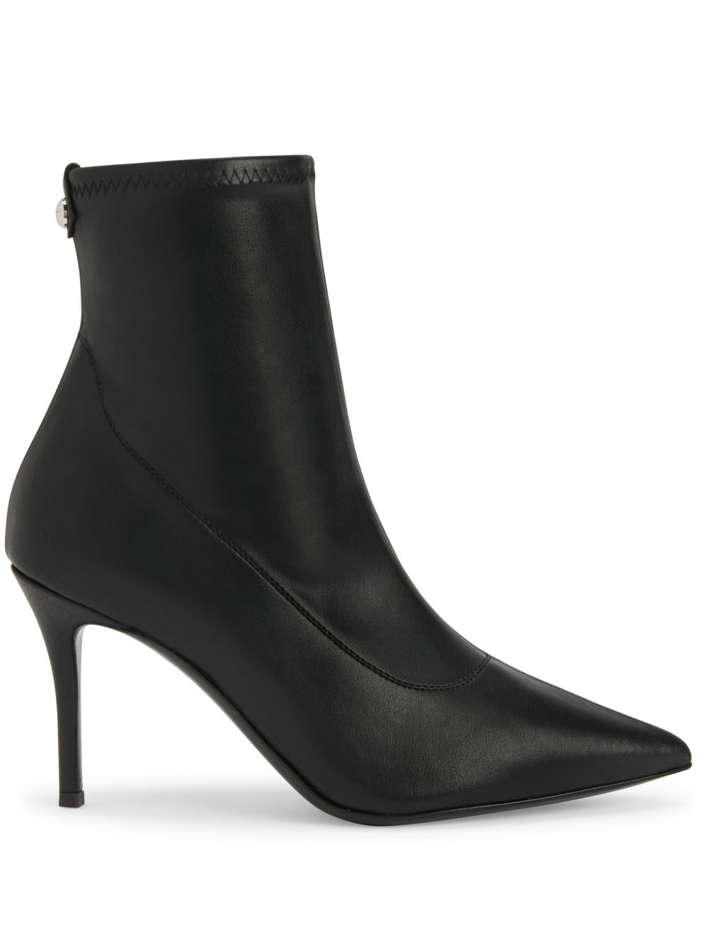 Giuseppe Zanotti Mirea 皮质高跟及踝靴 - 黑色