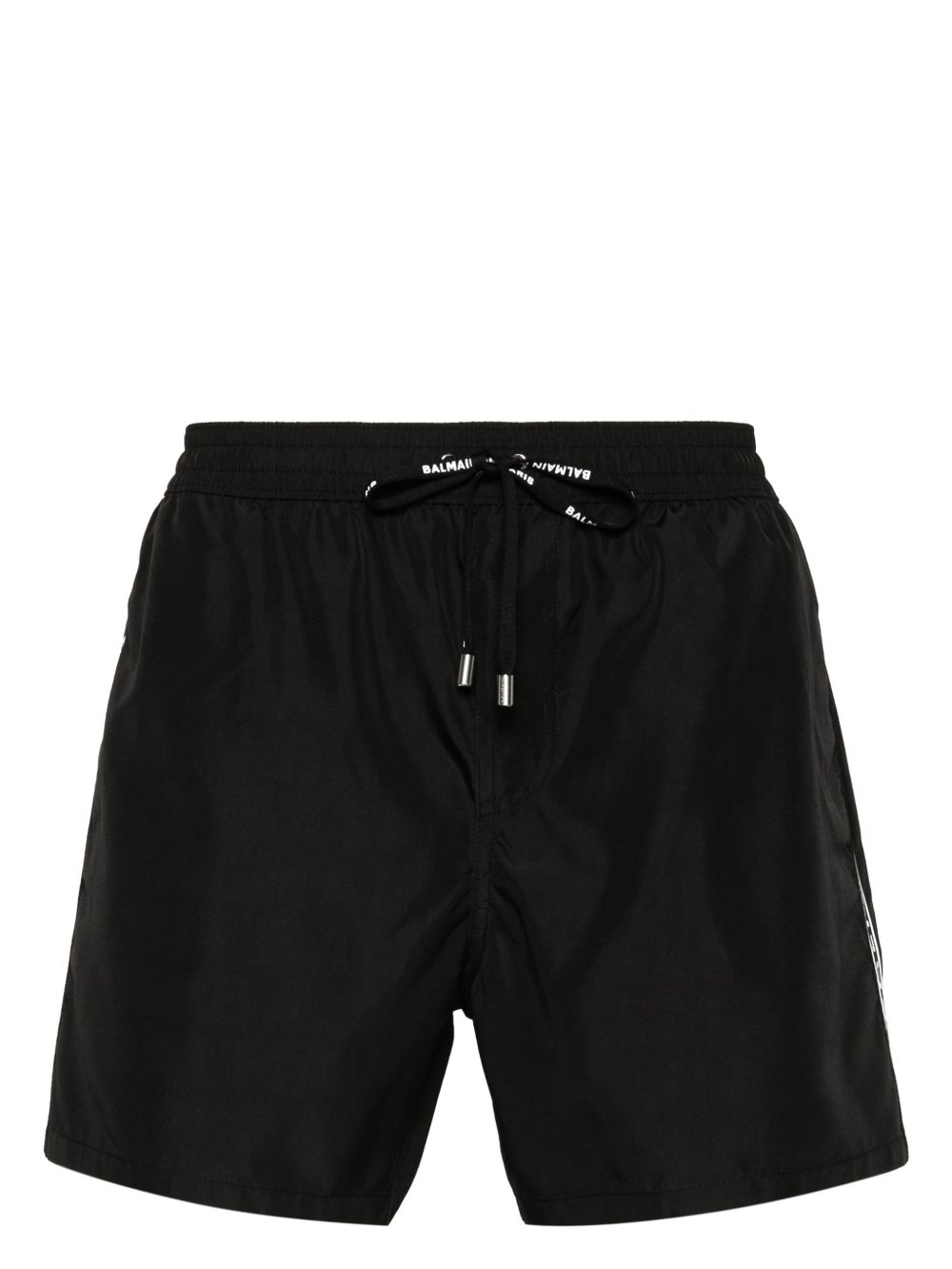 Balmain logo印花泳裤 - 黑色