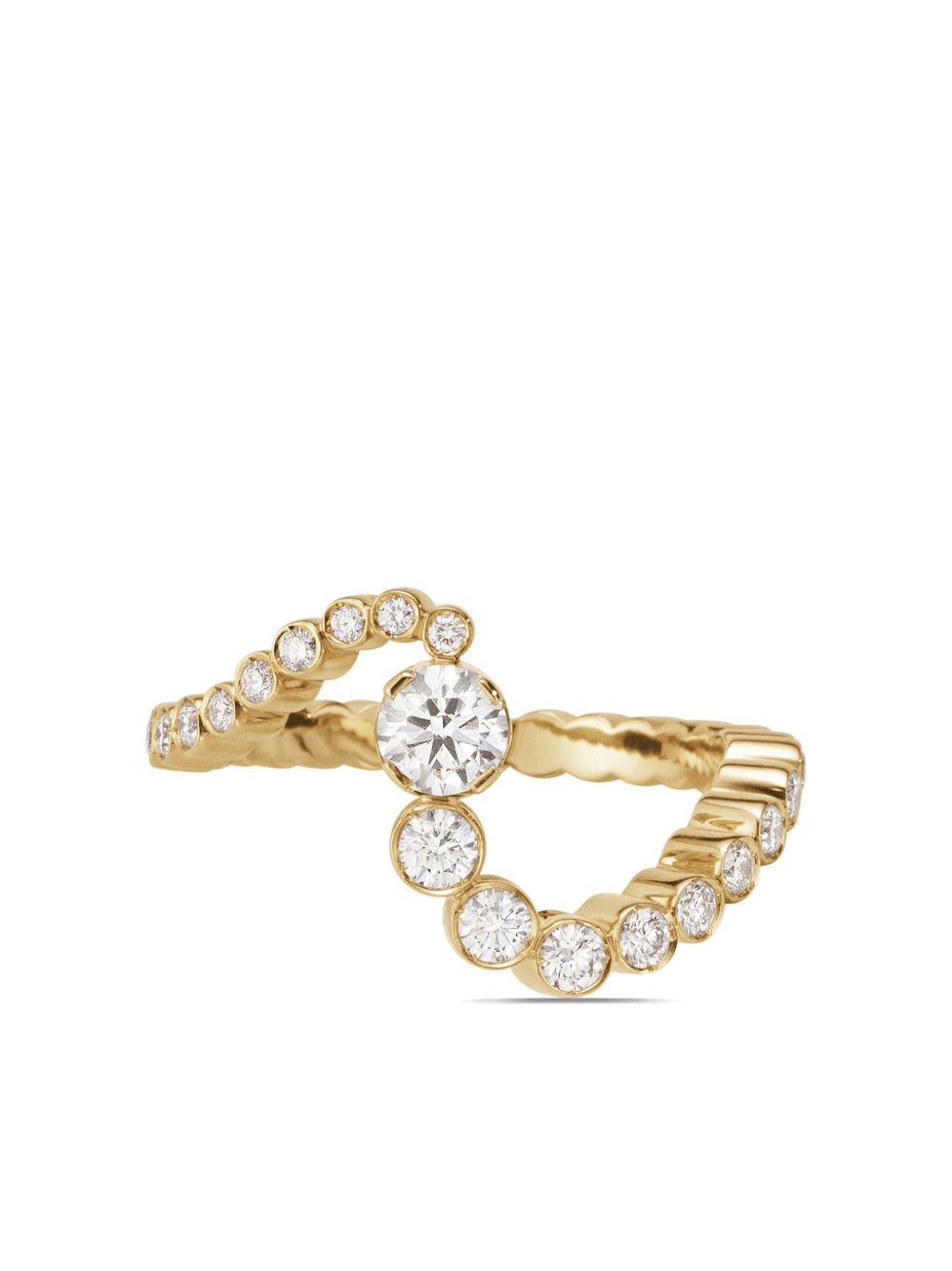 Sophie Bille Brahe 18K环保再生黄金 Ocean Ensemble Diamant 钻石戒指 - 金色