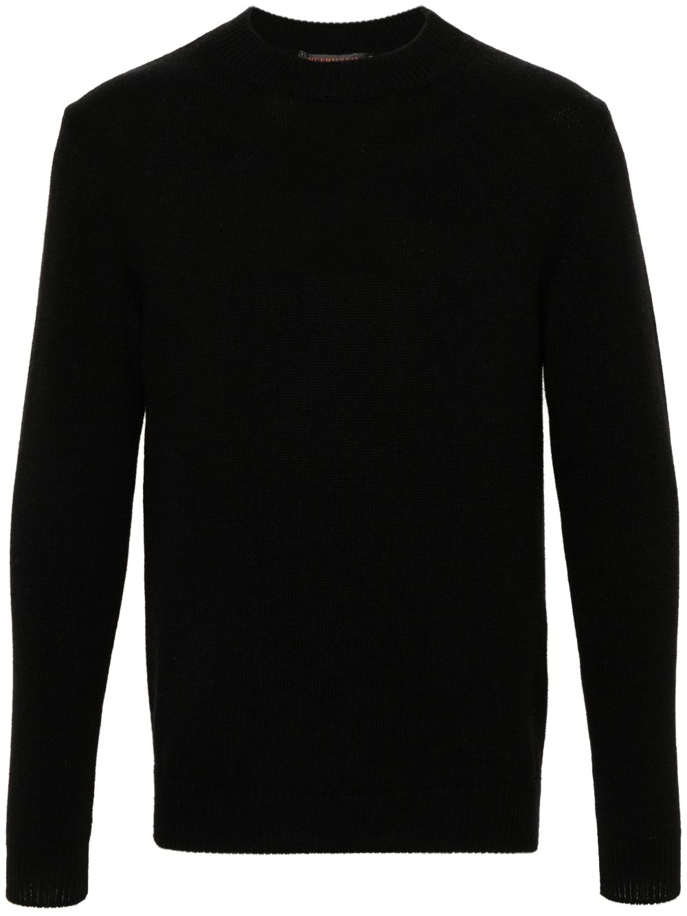 Incentive! Cashmere 圆领羊绒毛衣 - 黑色