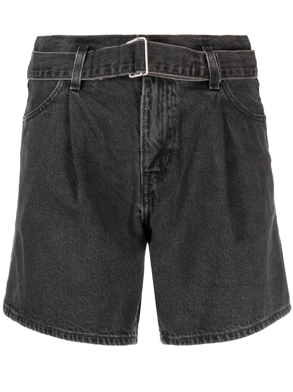 Levi's 褶饰牛仔短裤 - 黑色