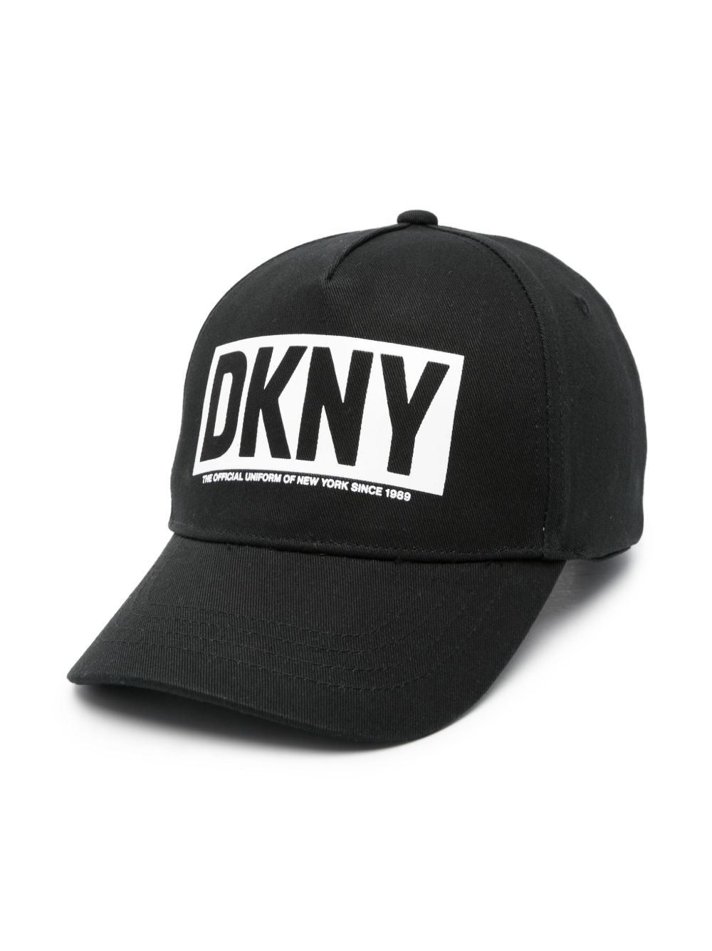 Dkny Kids logo印花棉棒球帽 - 黑色