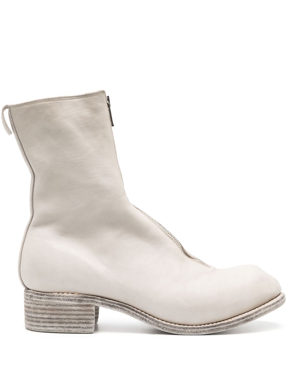 Guidi LP2 拉链低跟及踝靴 - 灰色