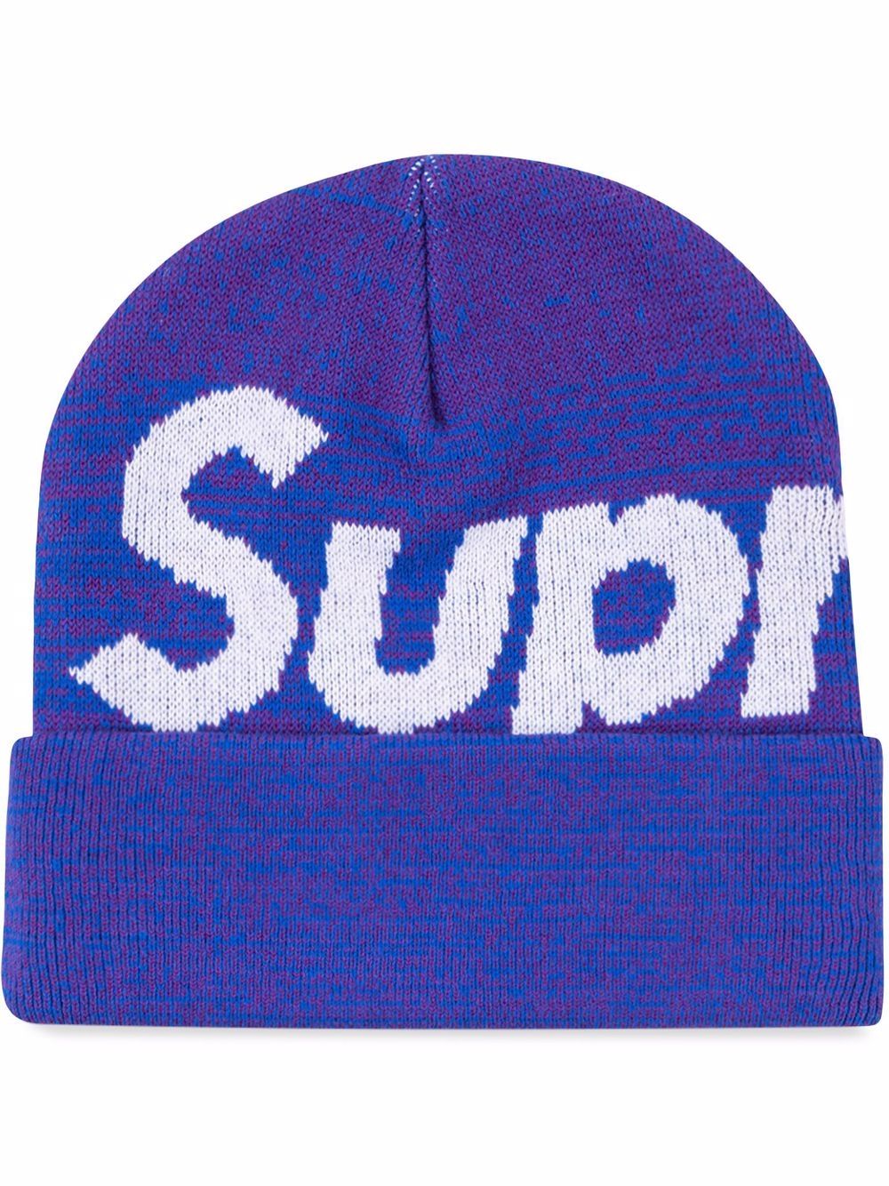 Supreme 大号logo套头帽 - 蓝色