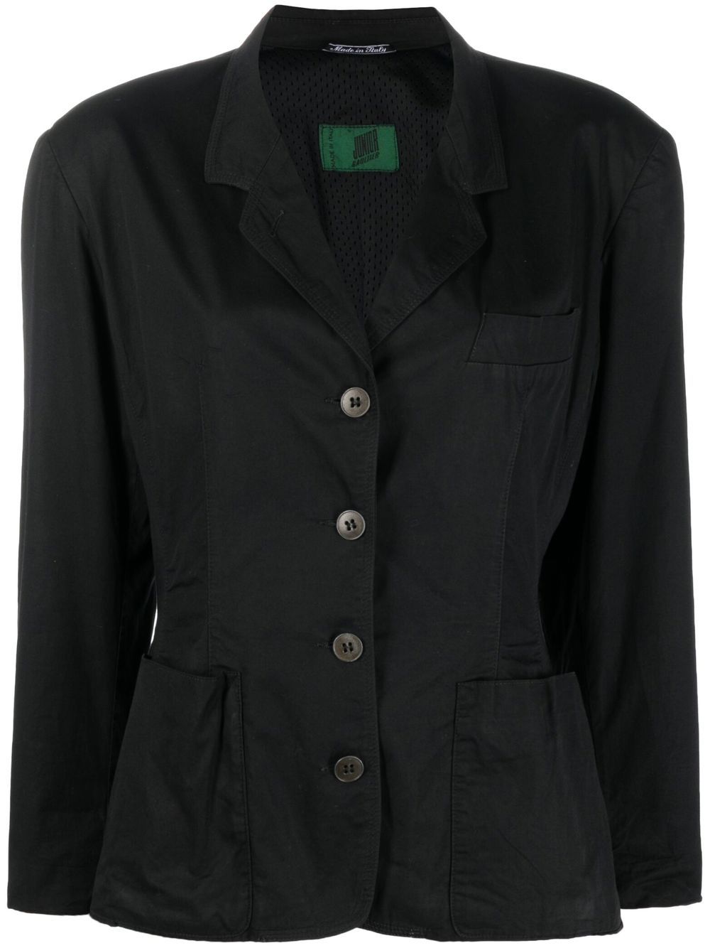 Jean Paul Gaultier Pre-Owned 窄梯形翻领西装夹克（1980年代典藏款） - 黑色