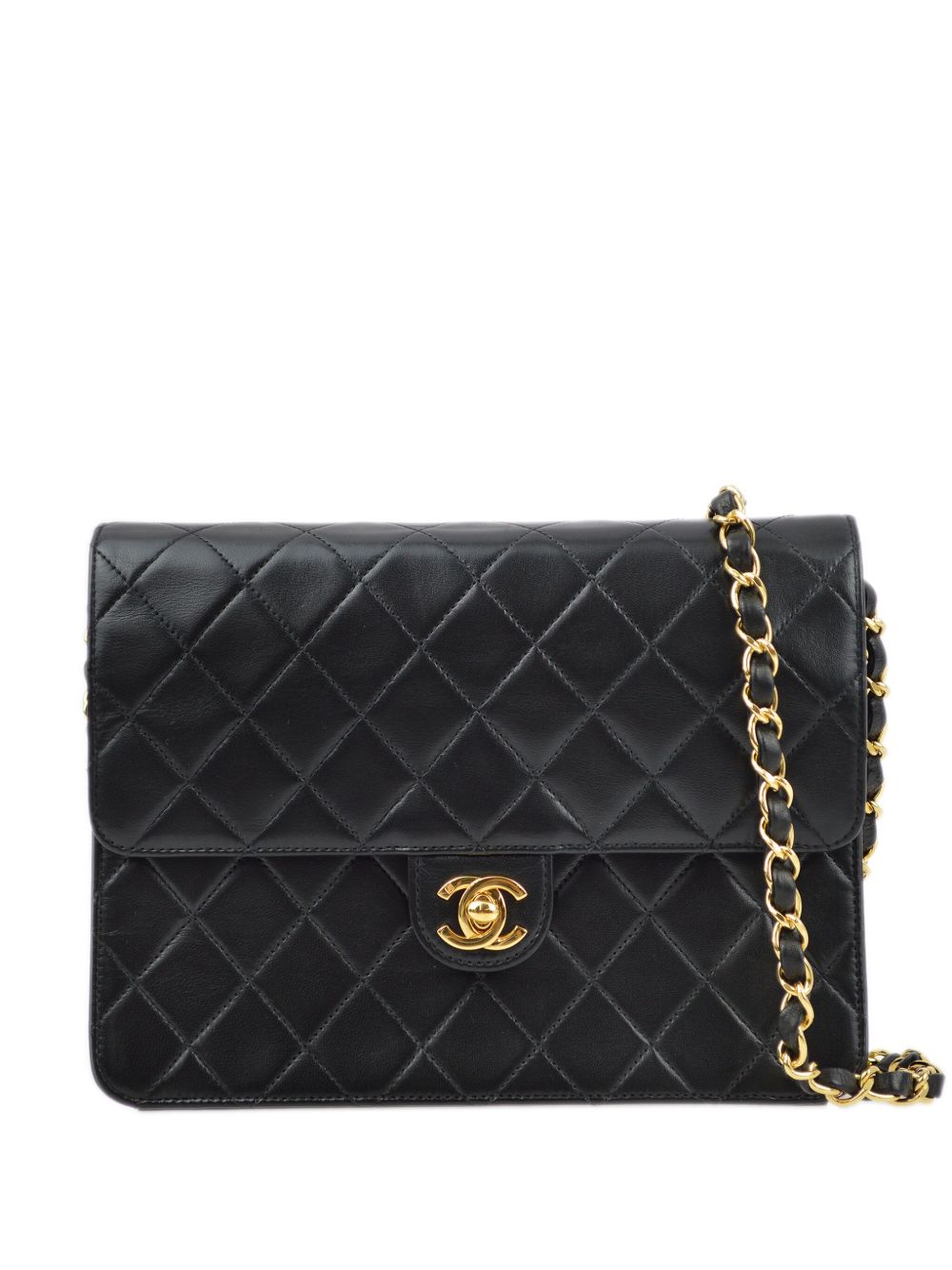 CHANEL Pre-Owned Half Flap 小号单肩包（2000年典藏款） - 黑色