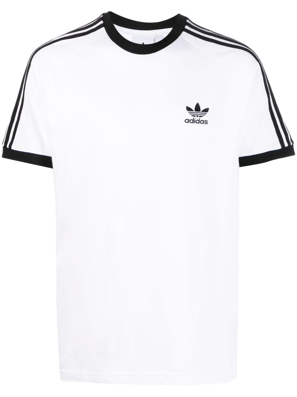 adidas logo印花棉T恤 - 白色