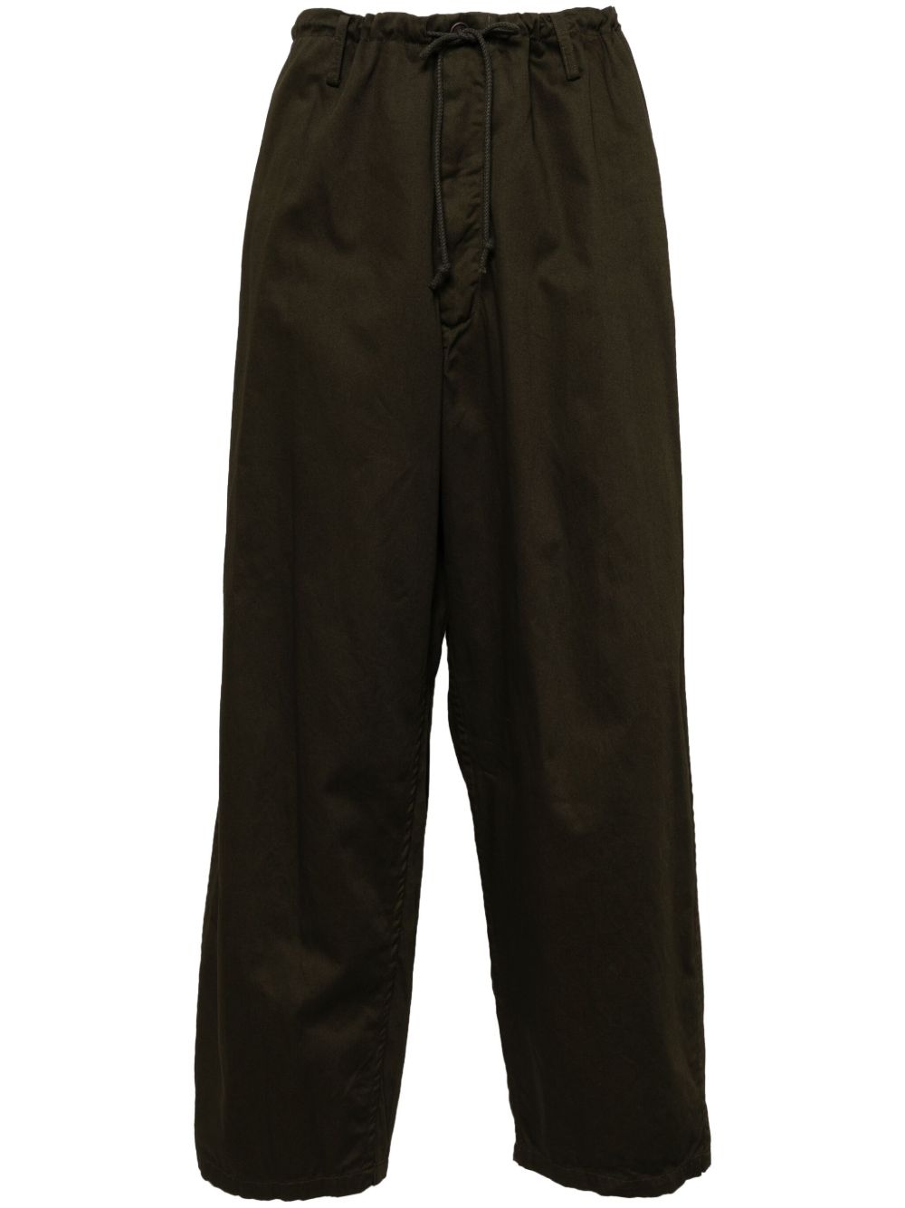 Yohji Yamamoto 宽松长裤 - 绿色