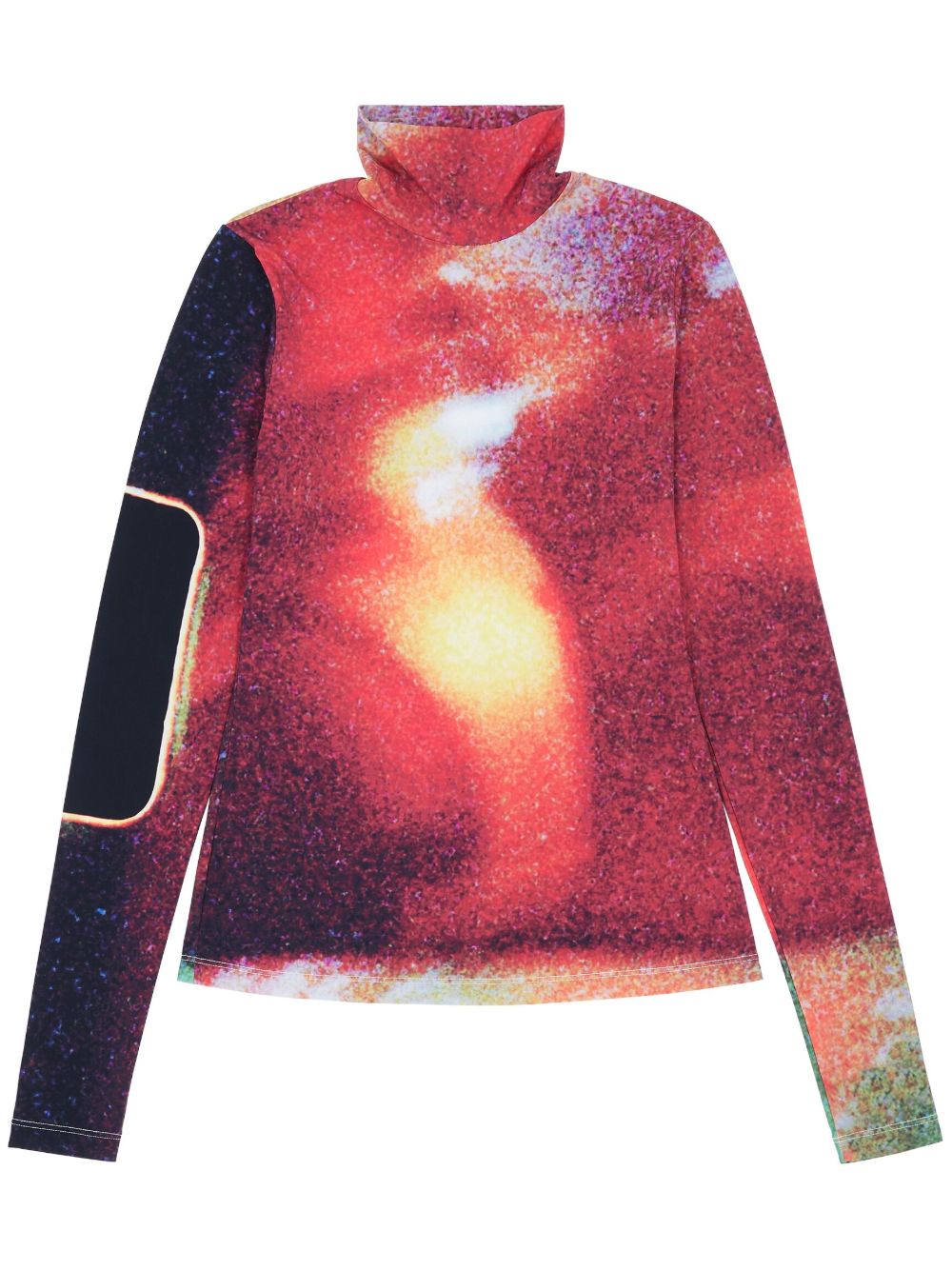 MM6 Maison Margiela 图案印花高领T恤 - 红色