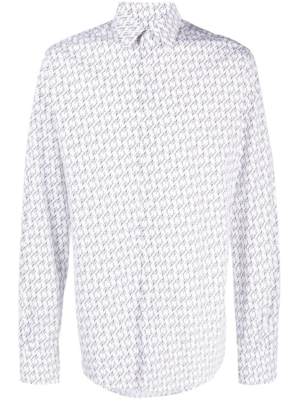 Karl Lagerfeld Karl Signature 棉衬衫 - 白色