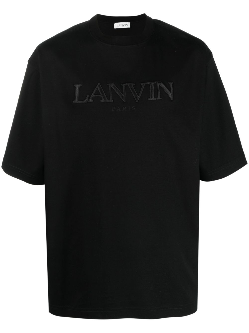 Lanvin logo 贴花棉T恤 - 黑色