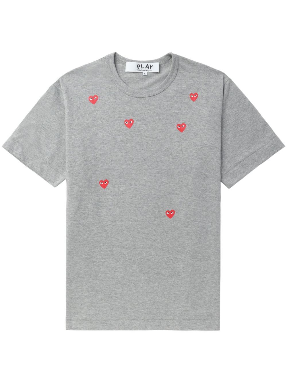 Comme Des Garçons Play Scattered Hearts 棉T恤 - 灰色