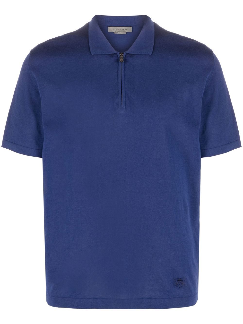 Corneliani 拉链polo衫 - 蓝色