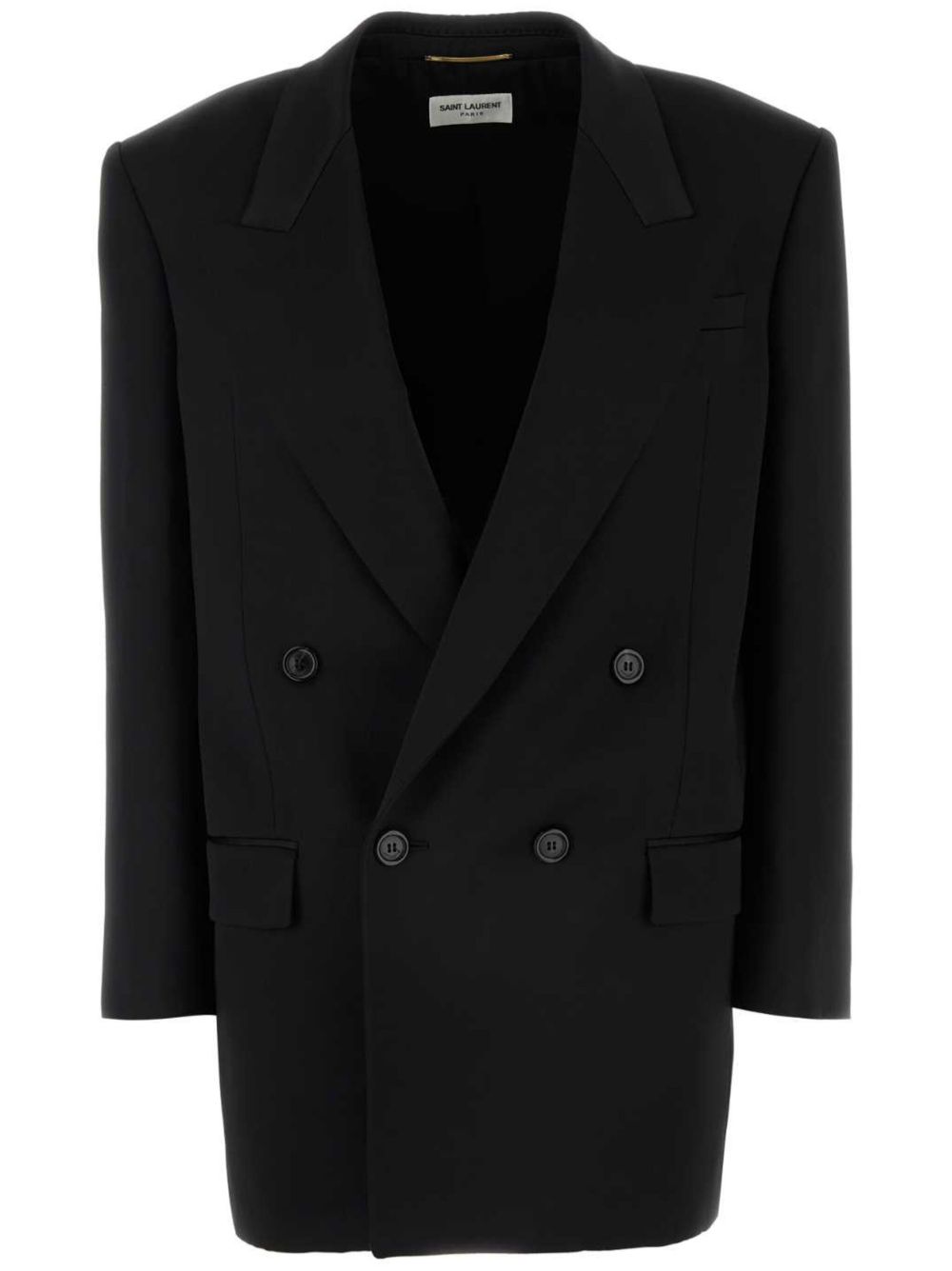 Saint Laurent 真丝西装夹克 - 黑色