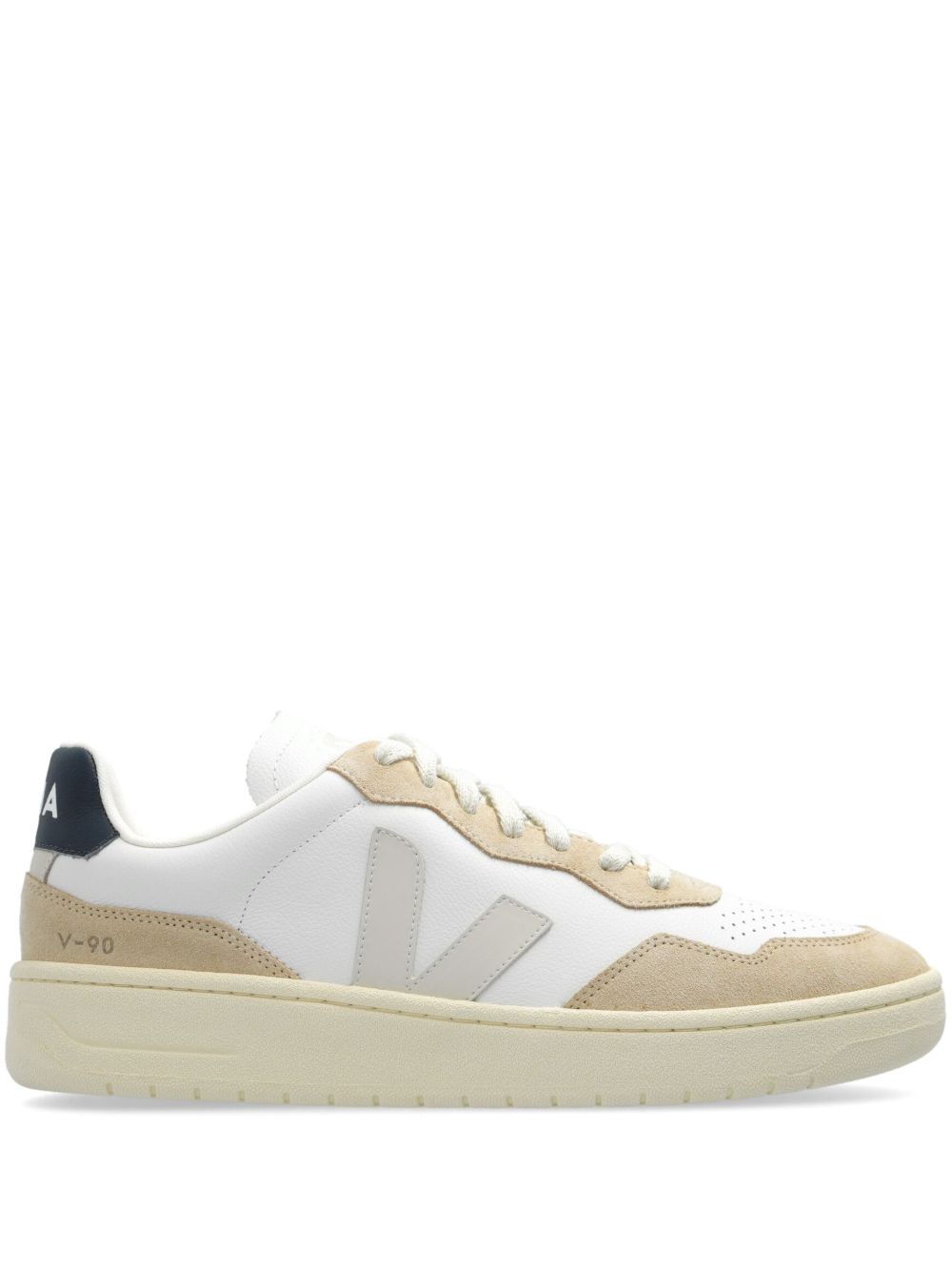 VEJA V-90 皮质运动鞋 - 白色