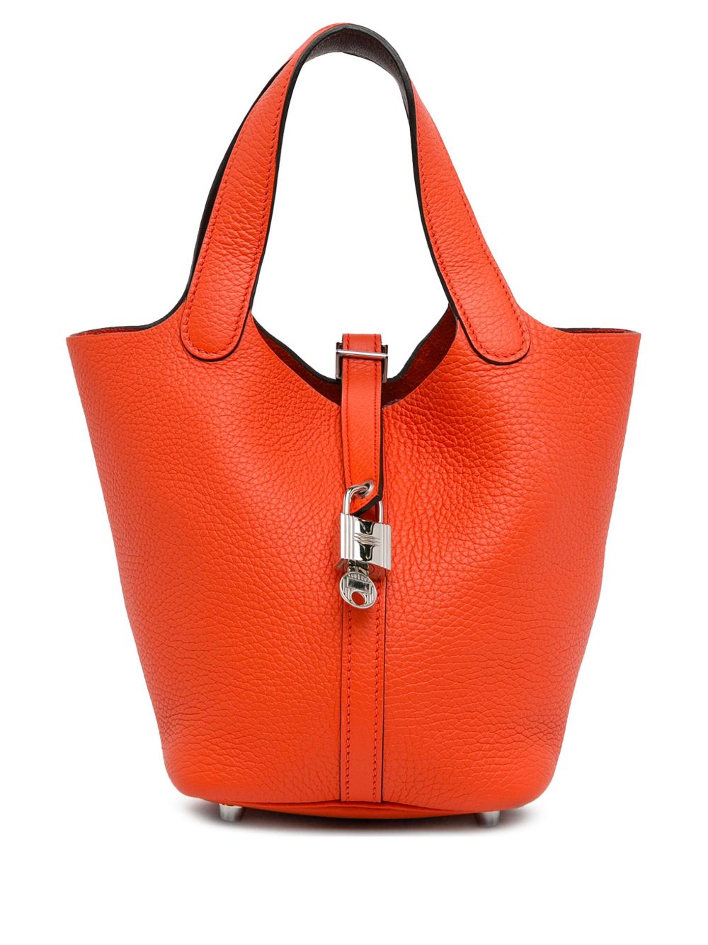 Hermès Pre-Owned Clemence Picotin Lock 18 手提包（2017年典藏款） - 橘色
