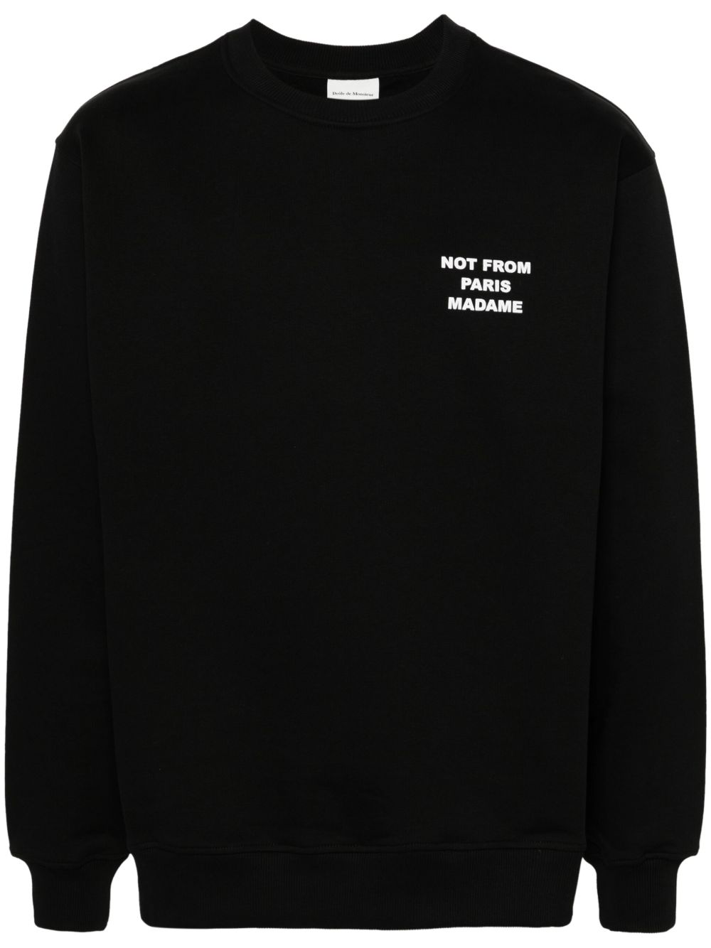 Drôle De Monsieur Le Sweatshirt Slogan 上衣 - 黑色