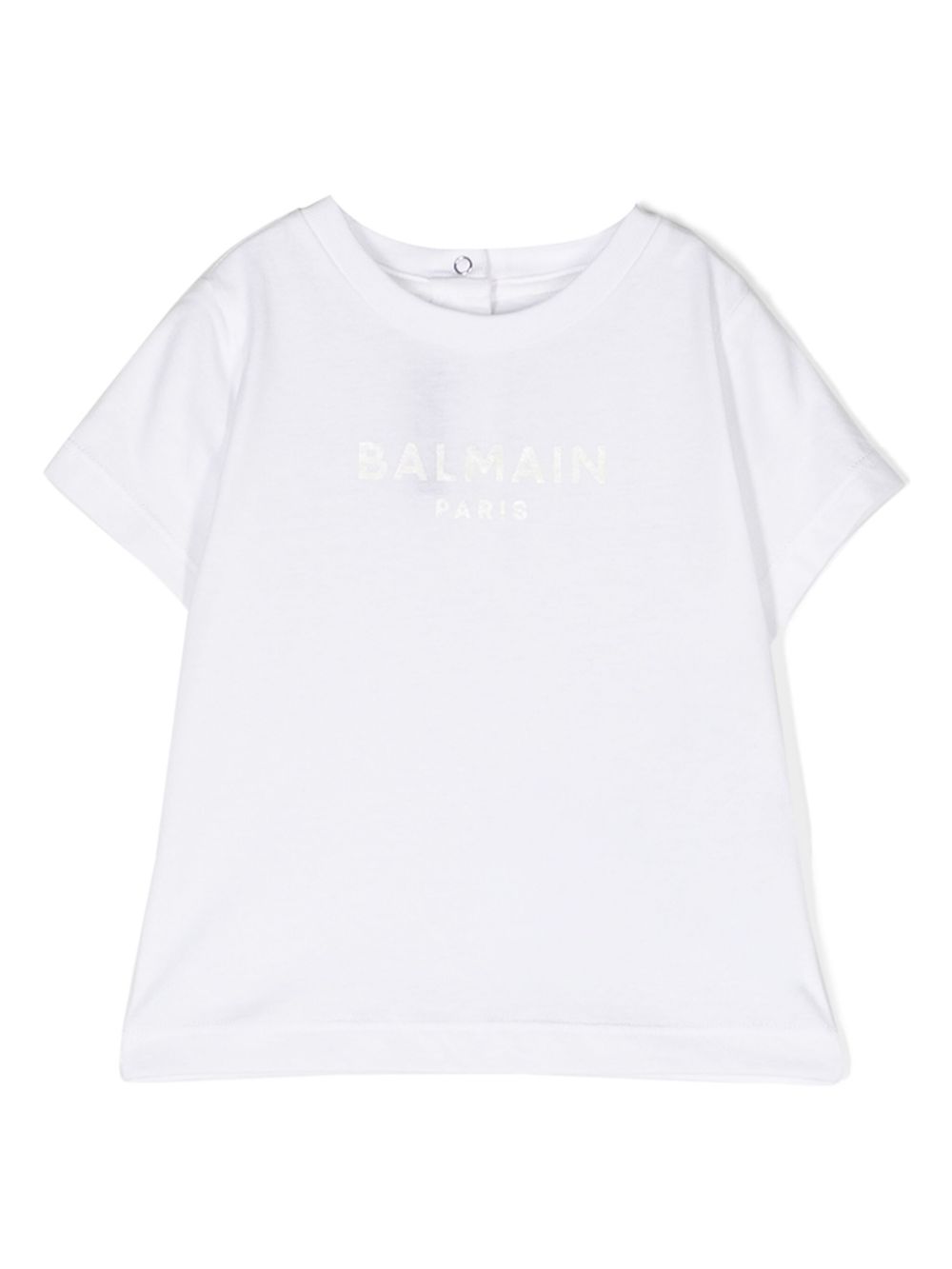 Balmain Kids logo印花棉T恤 - 白色