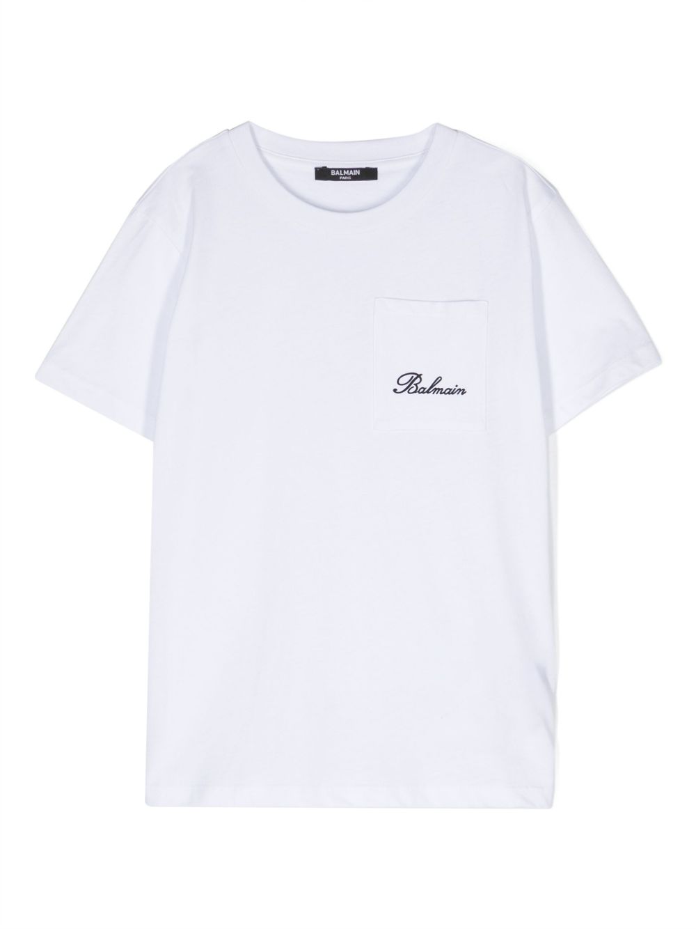 Balmain Kids logo印花棉T恤 - 白色
