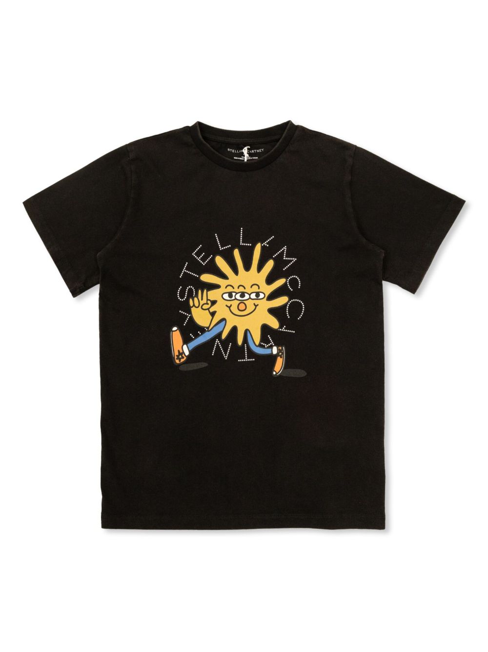 Stella McCartney Kids 印花棉T恤 - 黑色