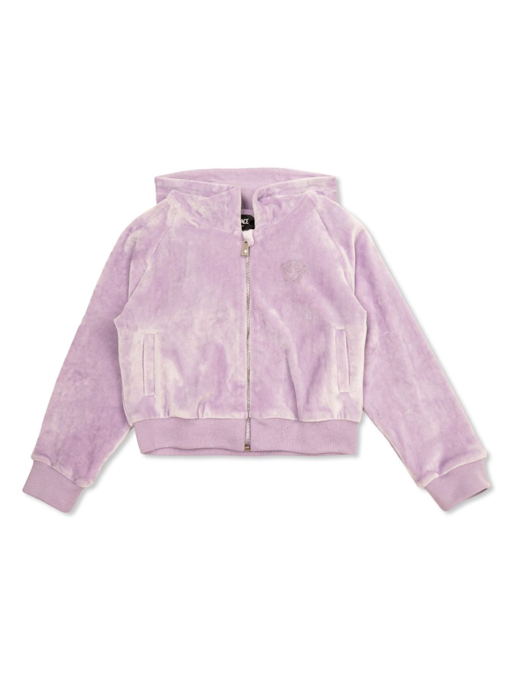 Versace Kids 晶饰logo卫衣 - 紫色