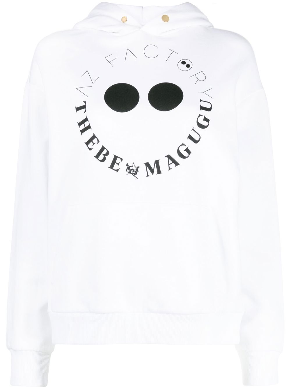 AZ FACTORY x Thebe Magugu logo印花连帽衫 - 白色