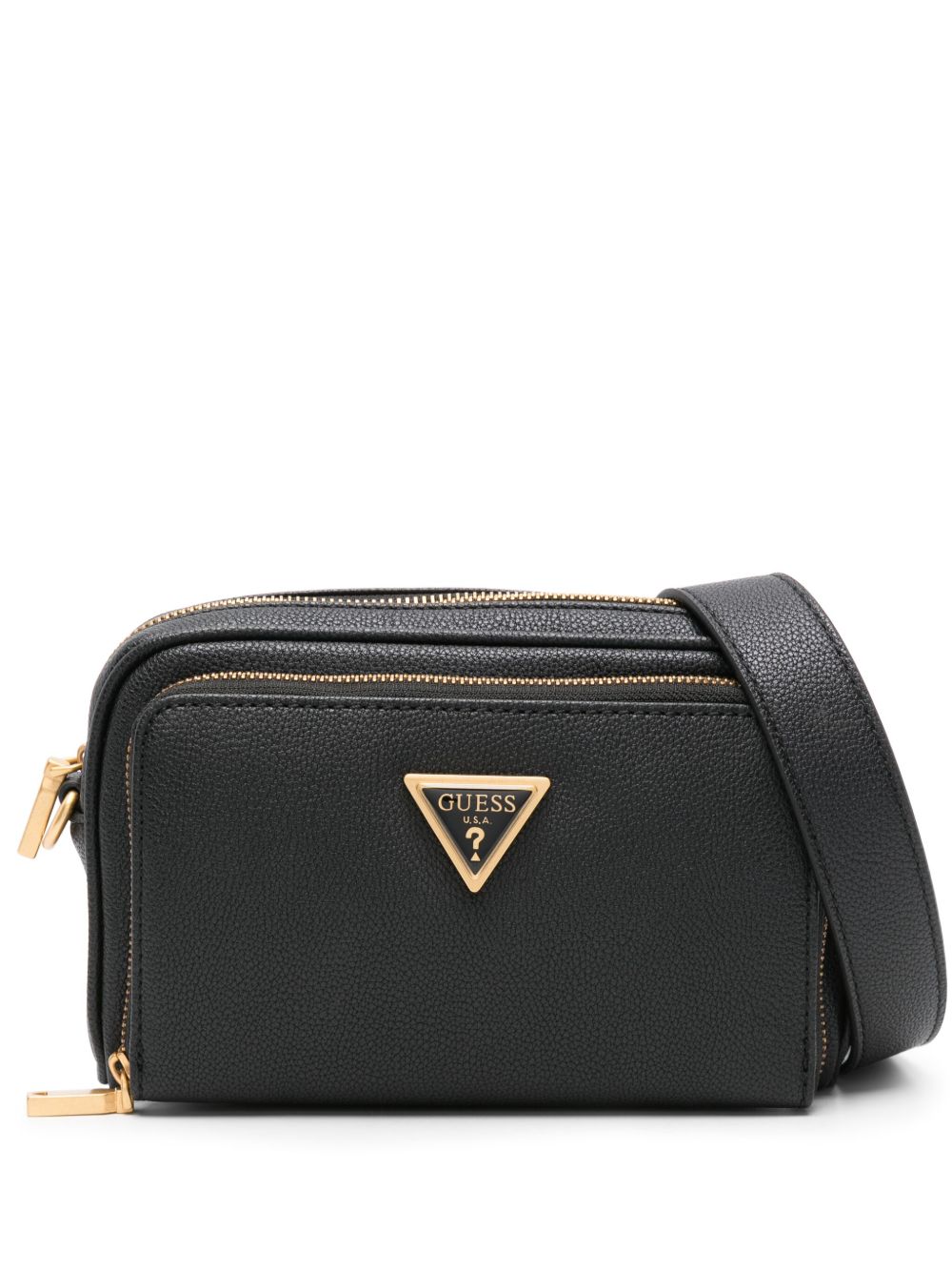 GUESS USA Cosette logo标牌斜挎包 - 黑色
