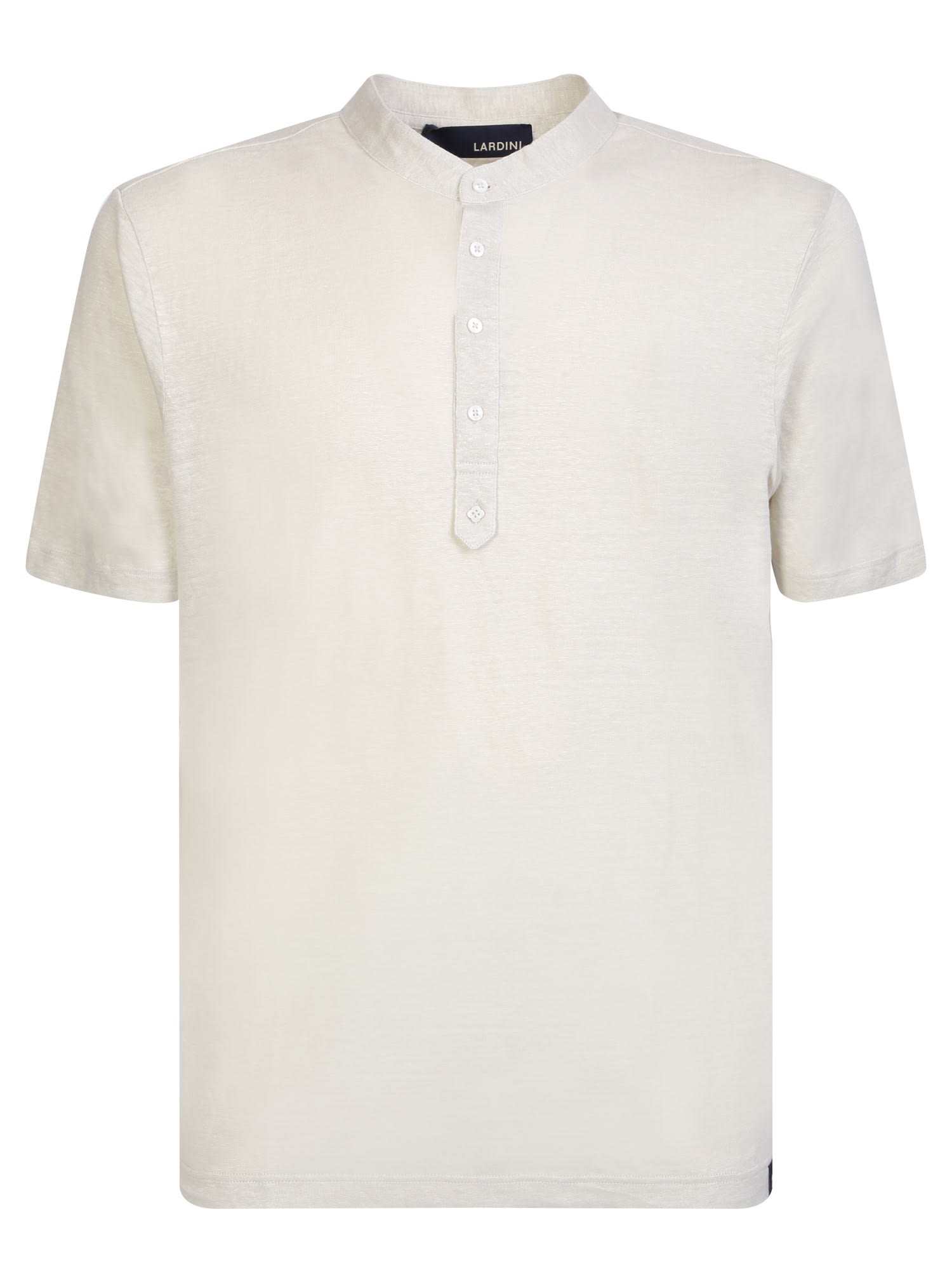Lardini 亚麻浅米色Polo衫