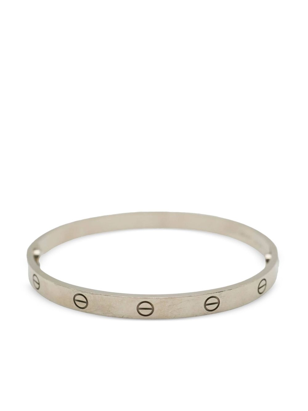 Cartier 18K白金 Love 手镯（典藏款） - 银色