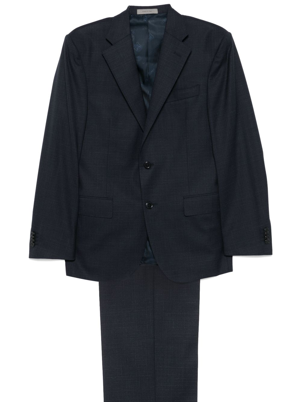 Corneliani 单排扣西装套装 - 蓝色