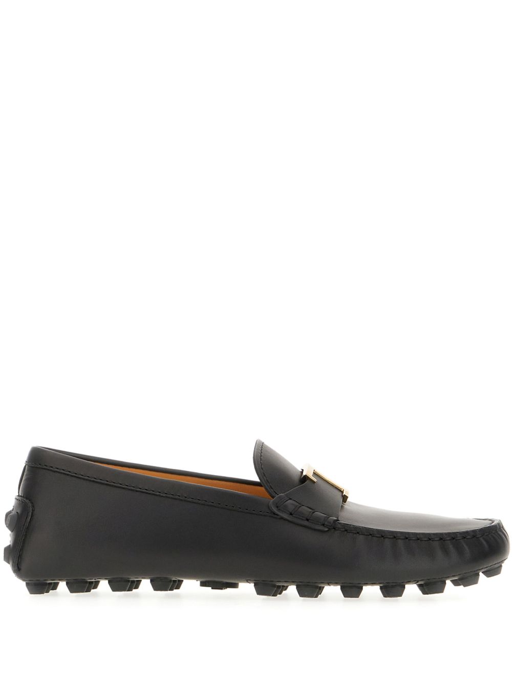 Tod's 字母logo乐福鞋 - 黑色