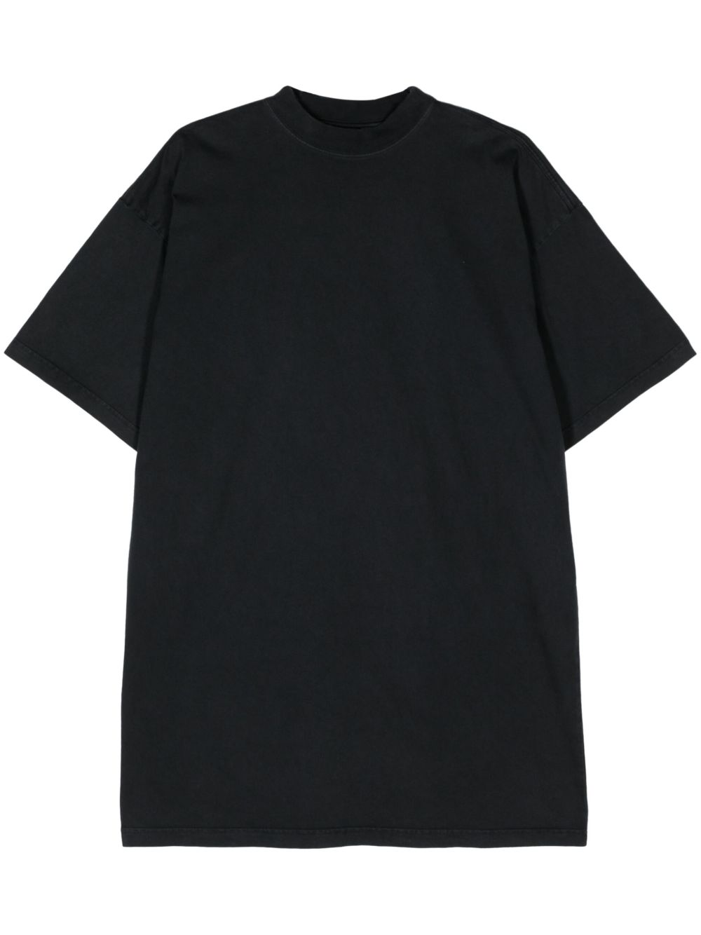 Balenciaga logo印花棉T恤式连衣裙 - 灰色