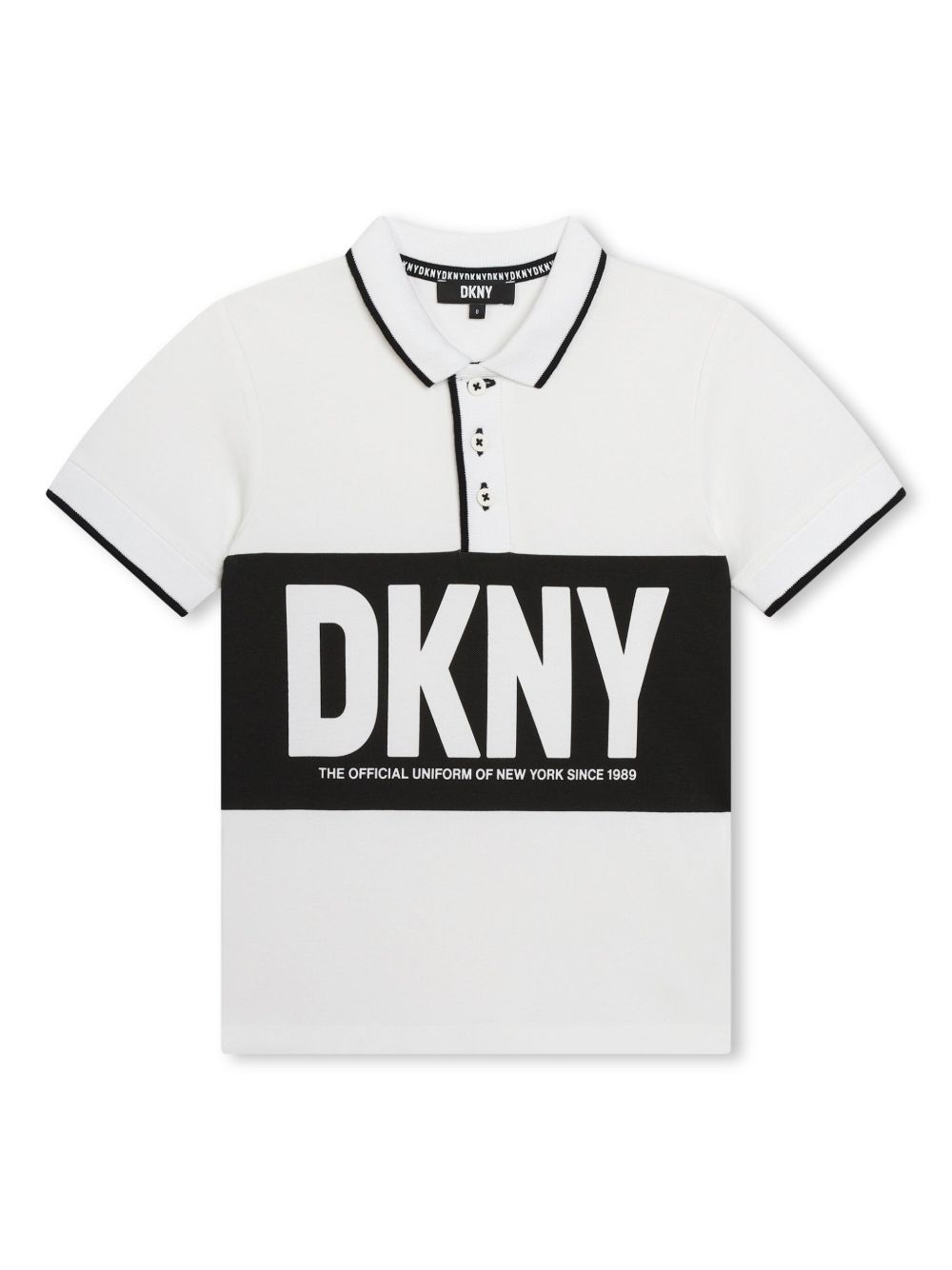 Dkny Kids 拼色polo衫 - 白色