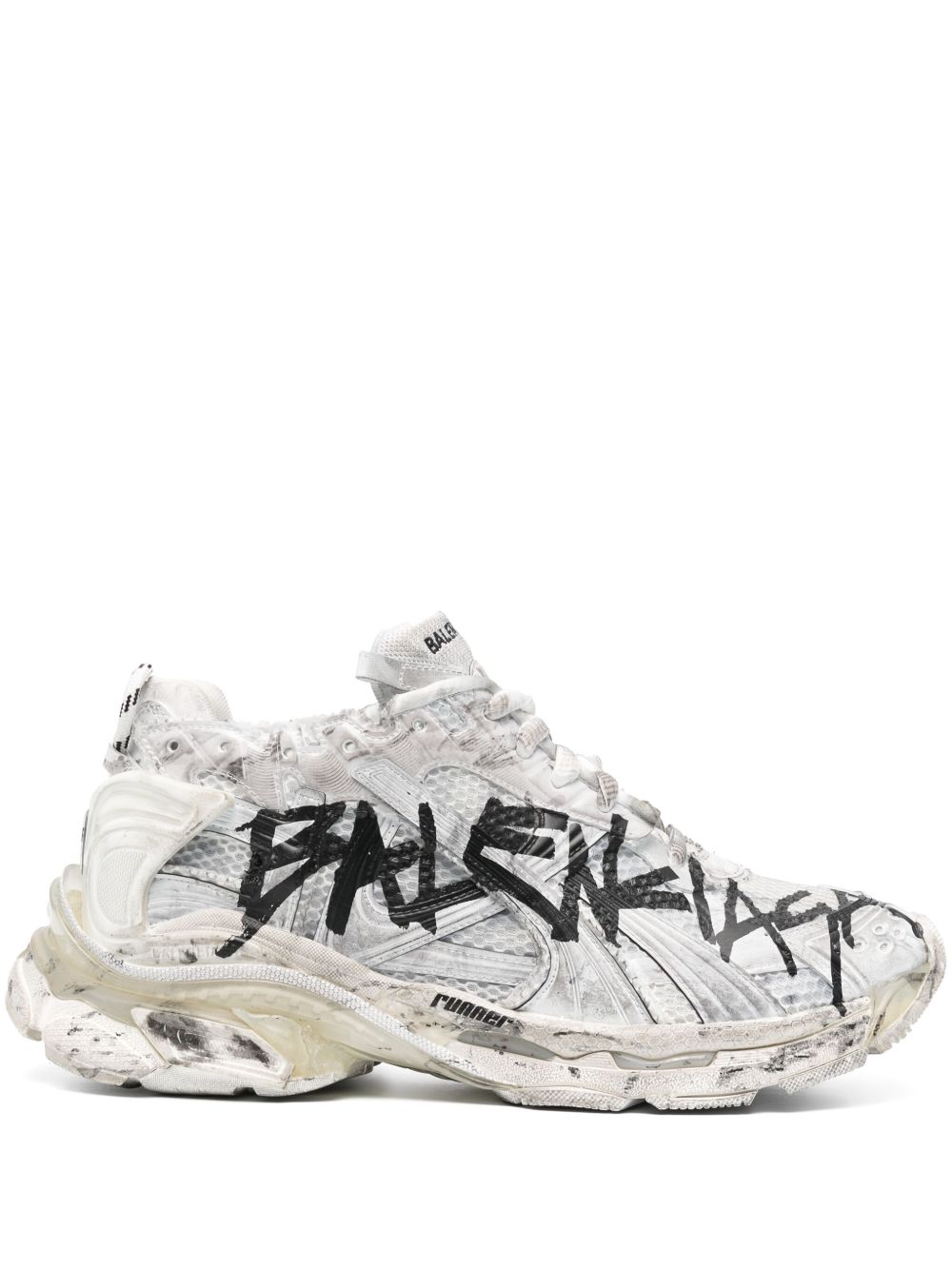 Balenciaga Graffiti Runner 系带运动鞋 - 灰色