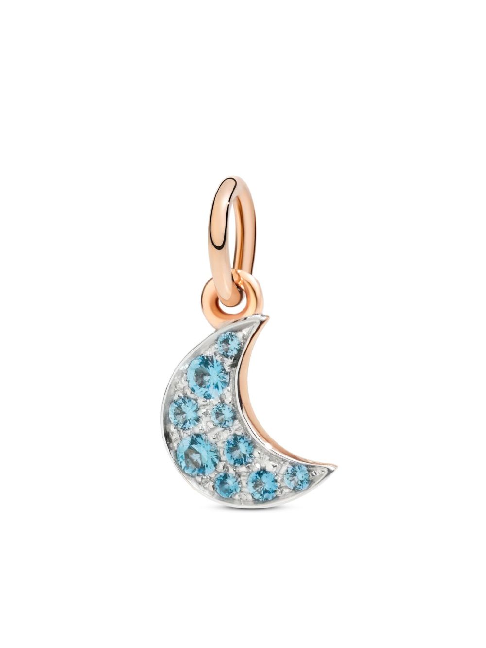 Dodo 9K玫瑰金 Precious Moon 蓝黄玉吊饰 - 金色