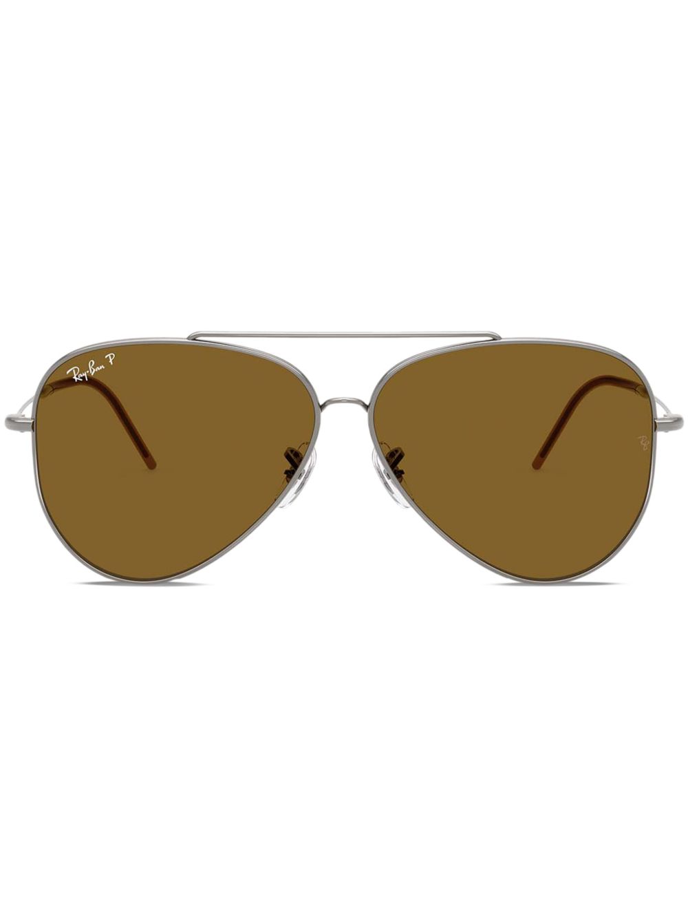 Ray-Ban Reverse 飞行员镜框太阳眼镜 - 灰色