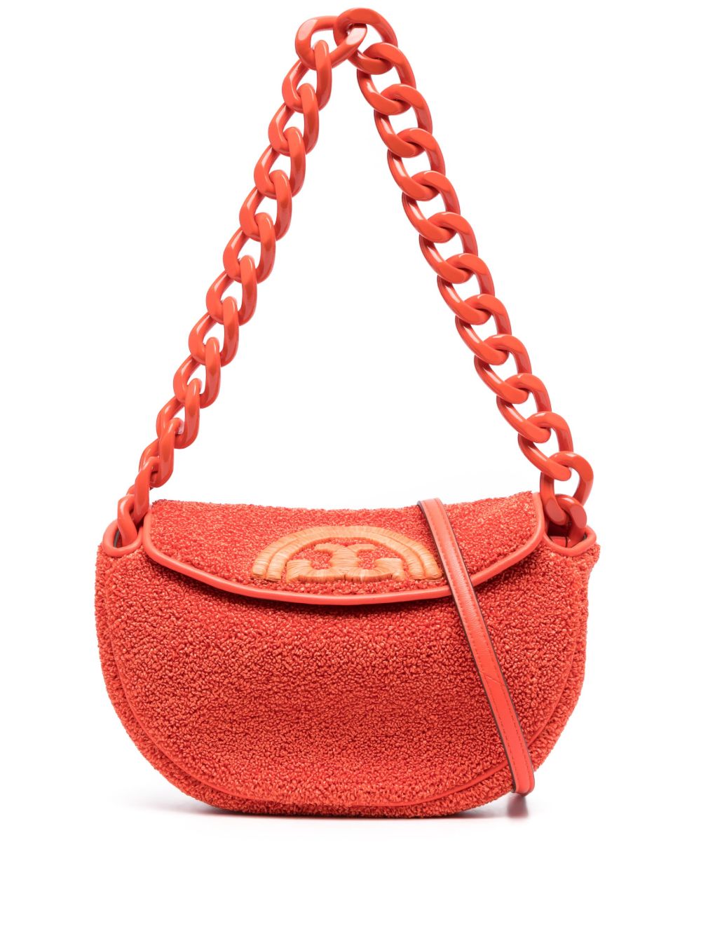 Tory Burch Fleming Soft 迷你单肩包 - 橘色