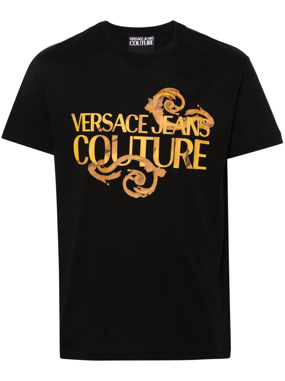 Versace Jeans Couture logo印花棉T恤 - 黑色