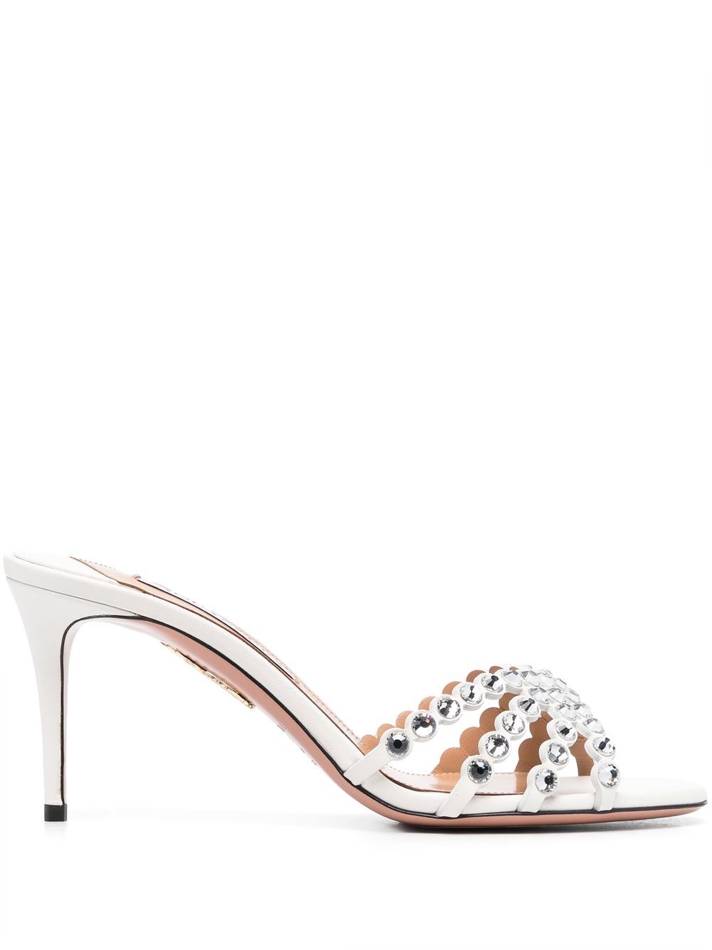 Aquazzura Tequila 高跟穆勒鞋 - 白色