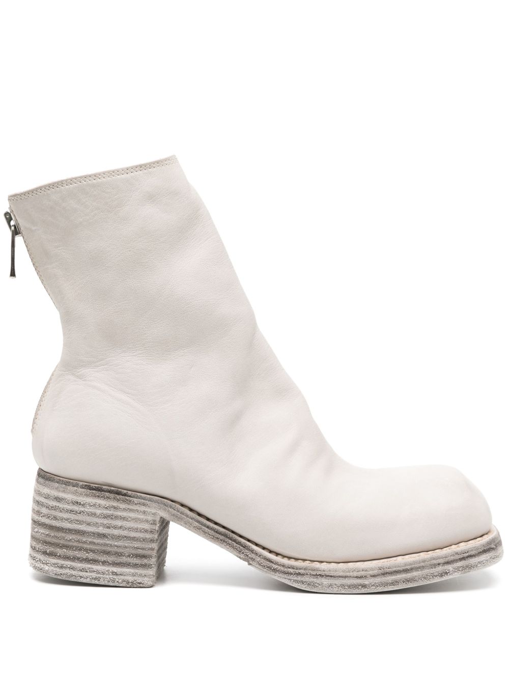 Guidi 方头皮质及踝靴 - 灰色