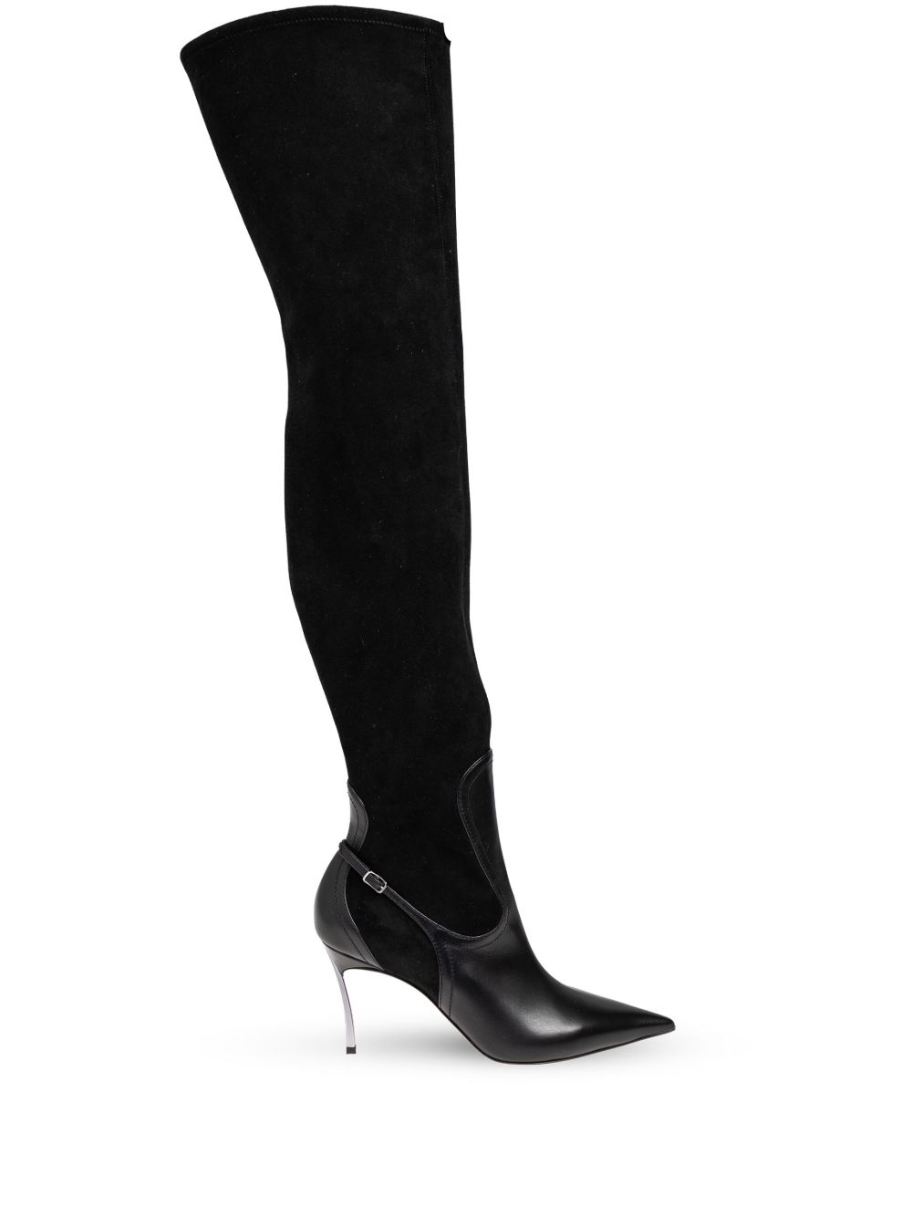 Casadei Blade 高跟膝上靴（9厘米） - 黑色