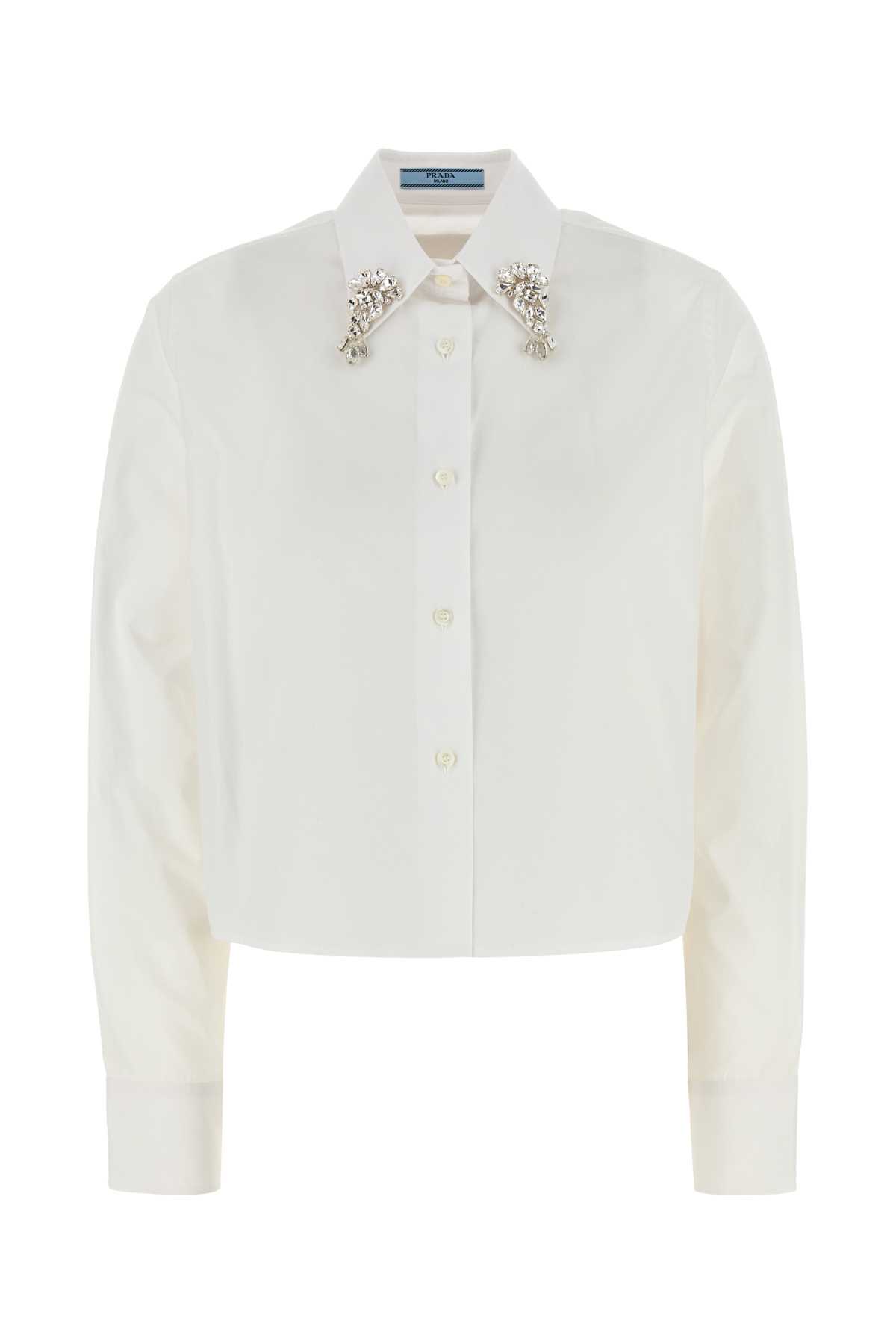 Prada White Poplin Shirt