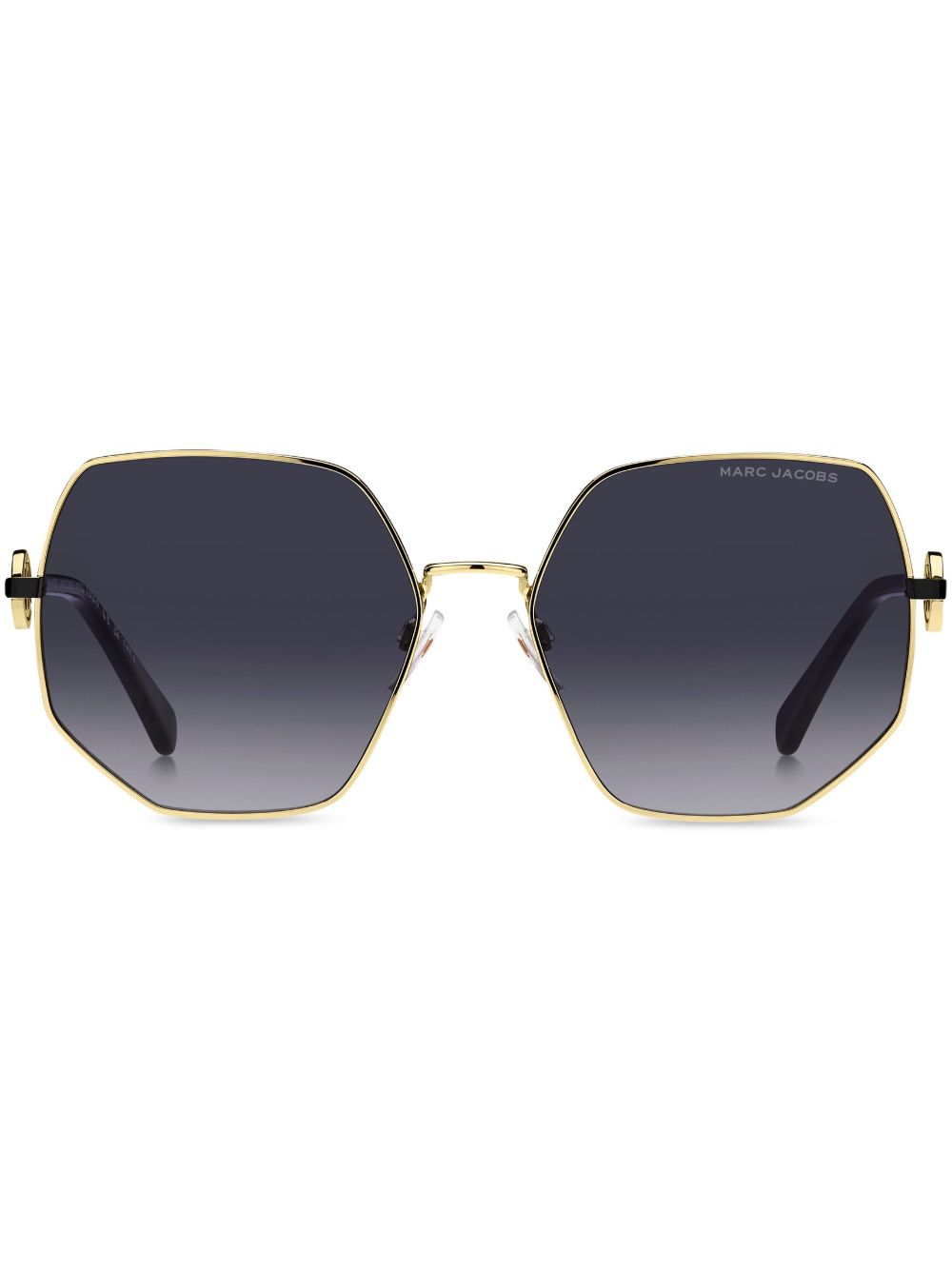 Marc Jacobs Eyewear Marc 730/S 几何形镜框太阳眼镜 - 金色