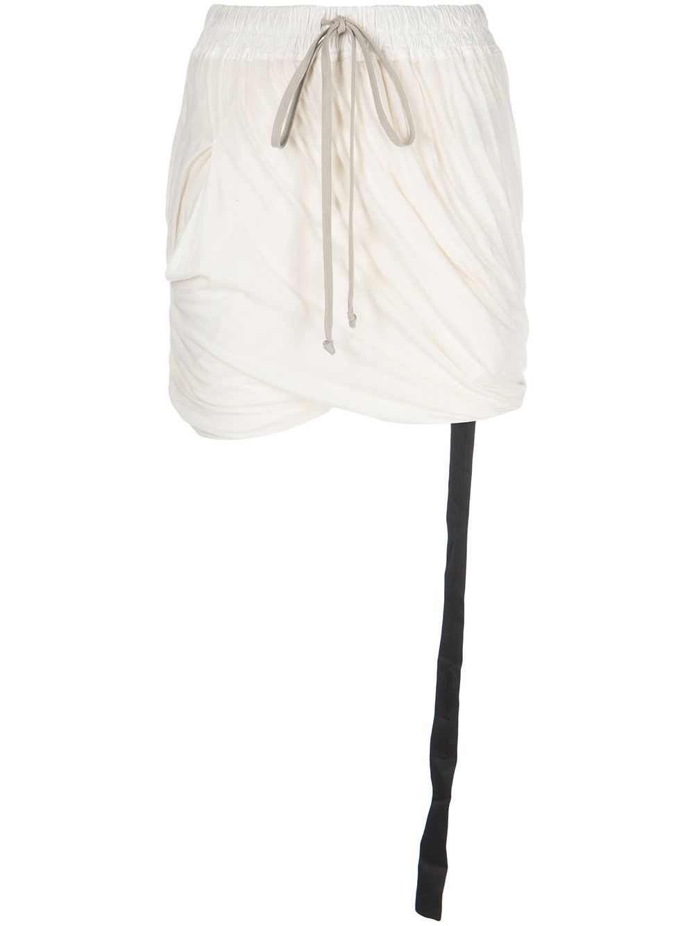 Rick Owens DRKSHDW 抽绳褶饰短裤 - 白色