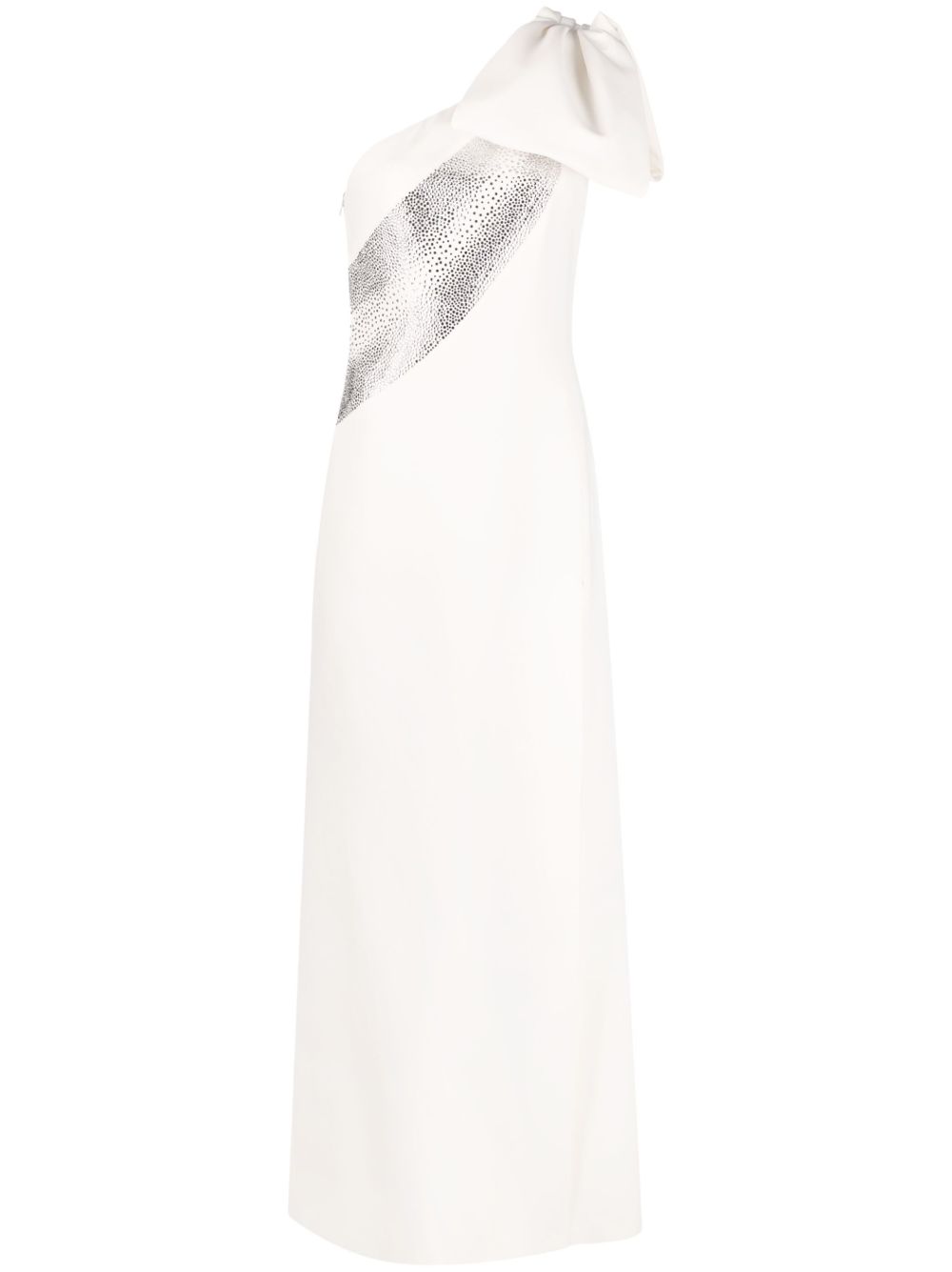Elie Saab Crystal Wave 单肩礼服 - 中性色