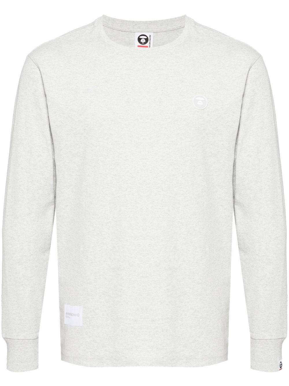 AAPE BY *A BATHING APE® 标贴长袖T恤 - 灰色