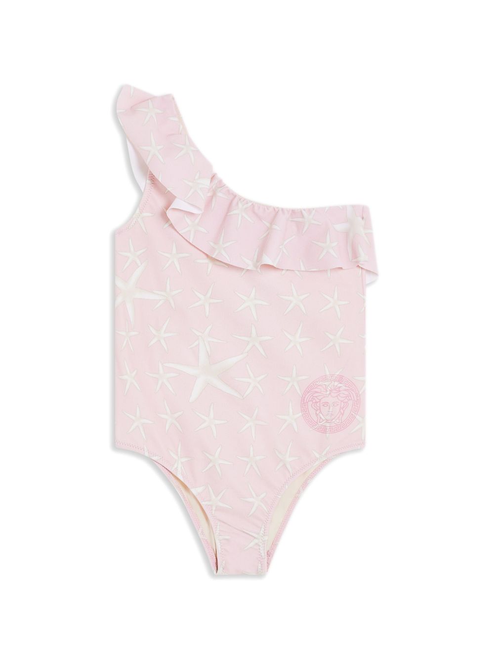 Versace Kids 海星形单肩连体泳衣 - 粉色